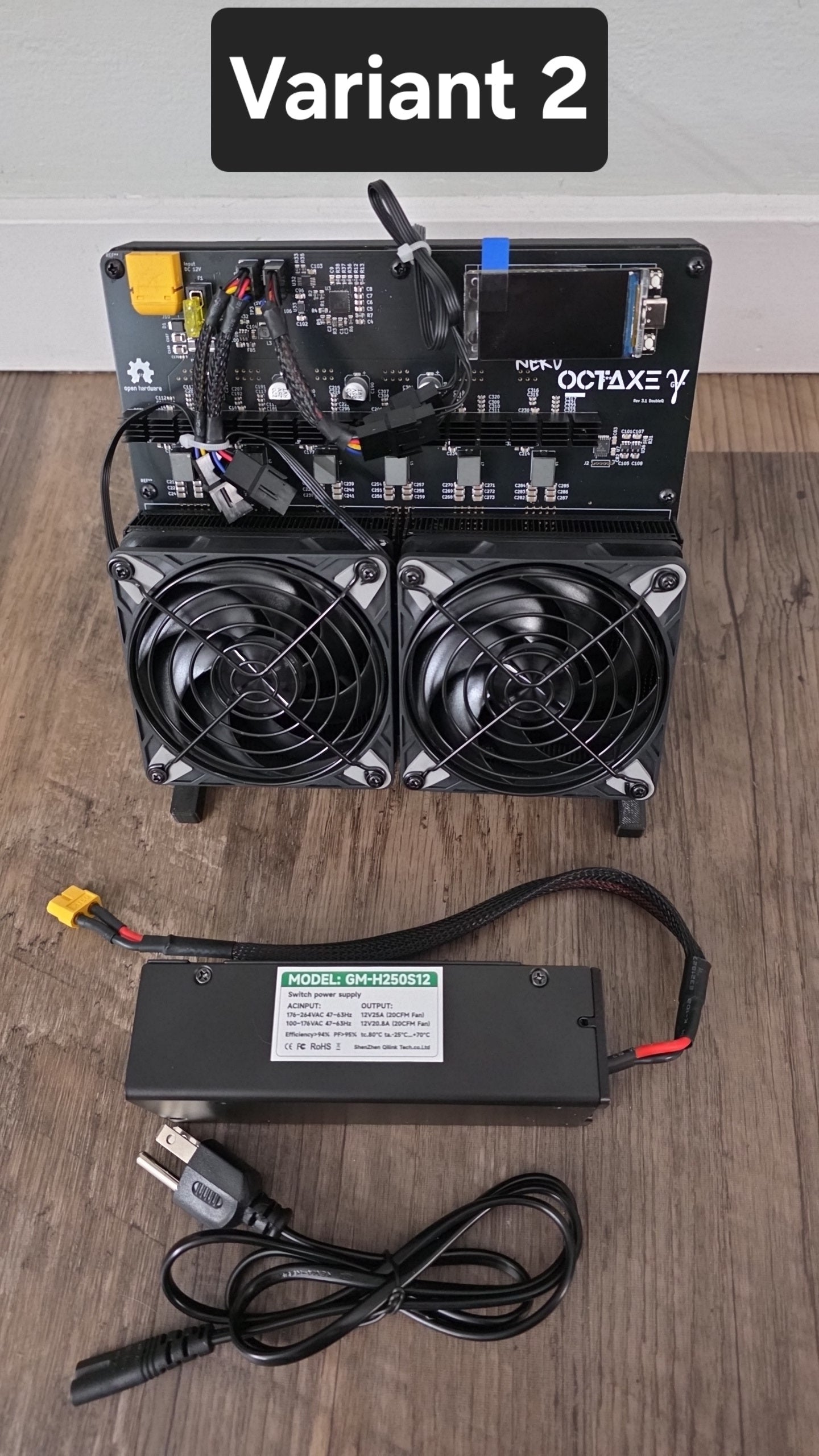 NerdOCTAXE Rev 3.1 Double Q - 12TH/s - Includes PSU