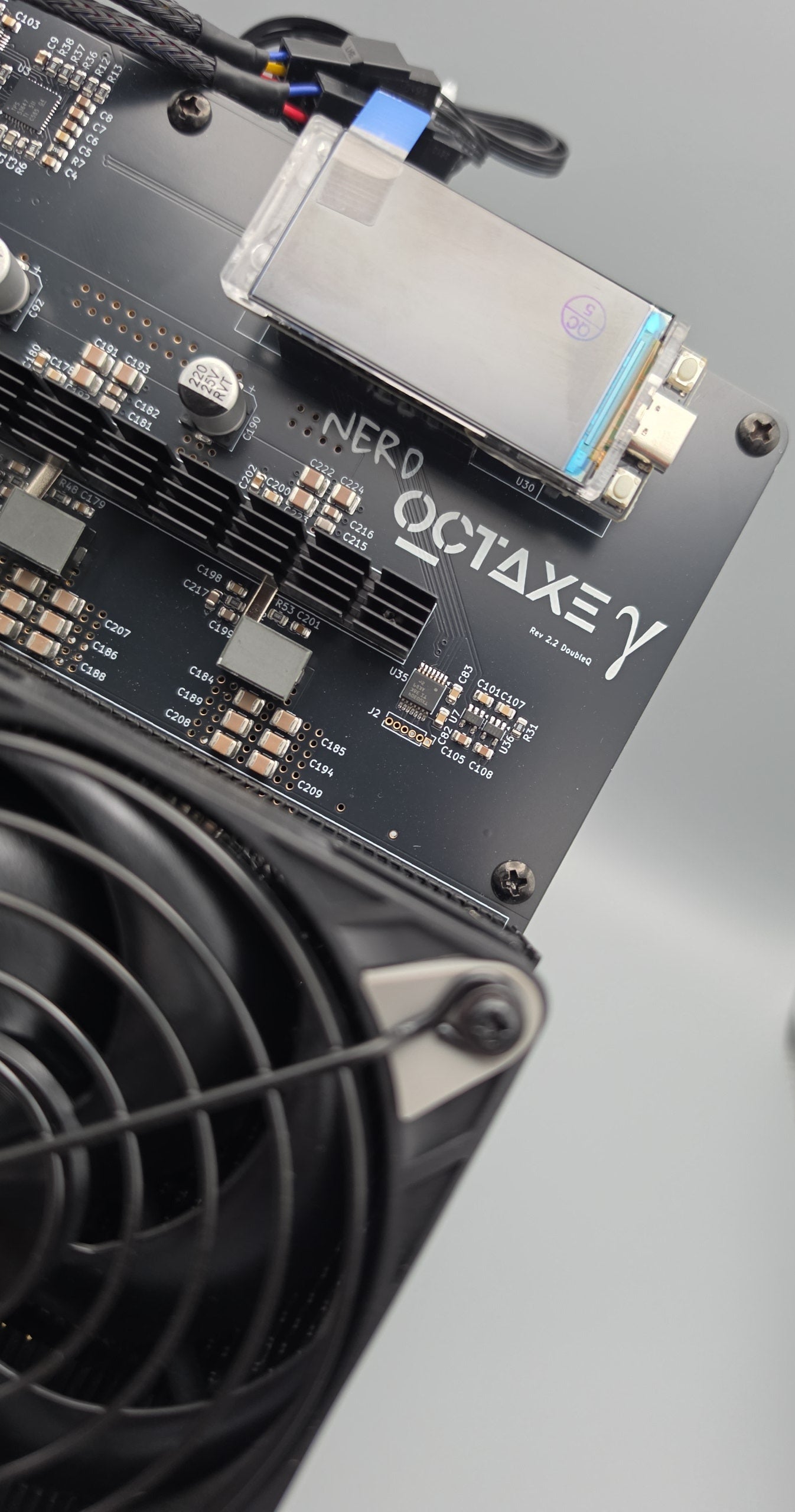 NerdOCTAXE Rev 2.2 Double Q - 9.6 TH/s - Includes PSU