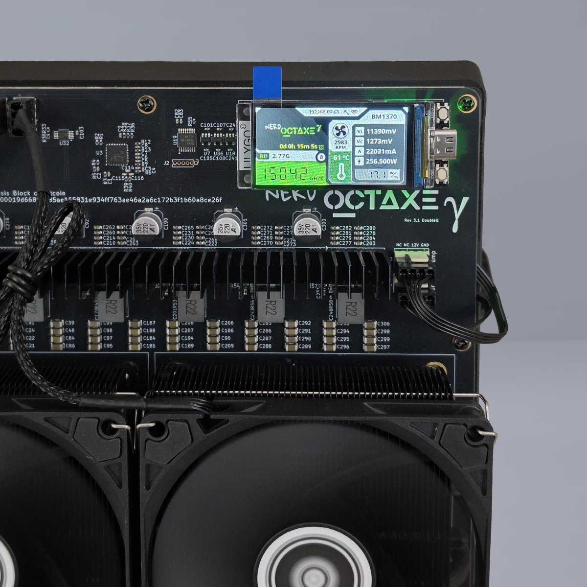 NerdOCTAXE Rev 3.1 Double Q - 15TH/s - Includes PSU - Solo Miners USA